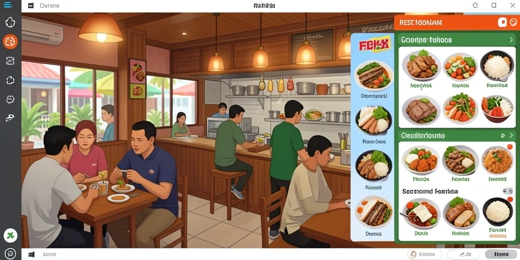 Tampilan karakter utama yang menarik.