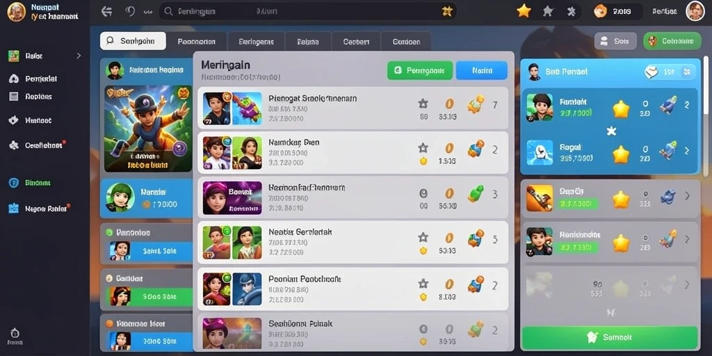 Tampilan awal game yang memukau dan informatif.