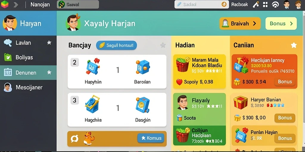Tampilan awal permainan yang cerah dan menarik.